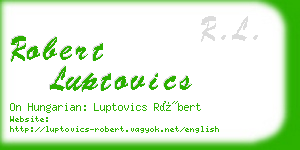 robert luptovics business card